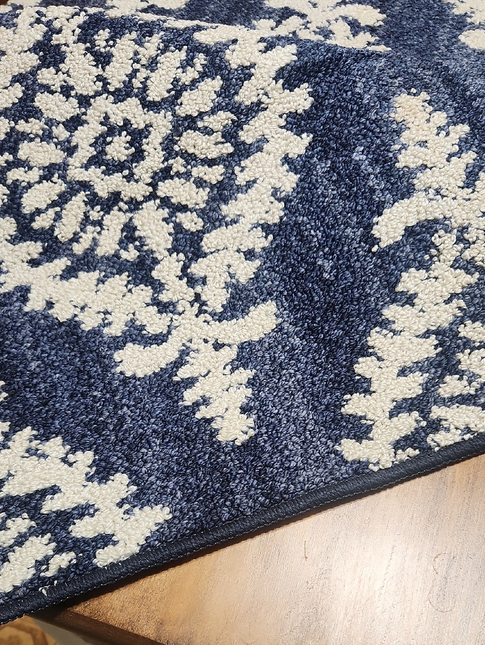THRESHOLD paisley blue and cream rug